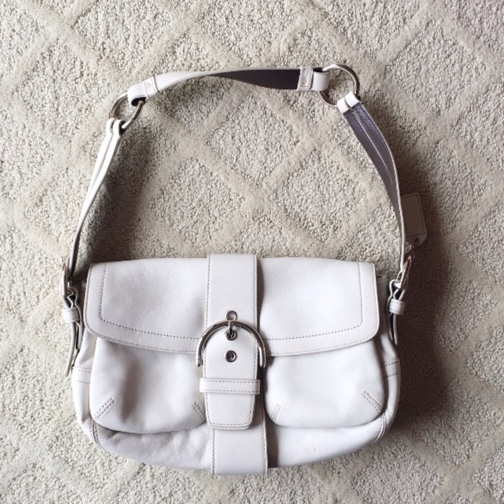 Gorgeous White/Cream Leather Coach Bag - For @kshellhaas only